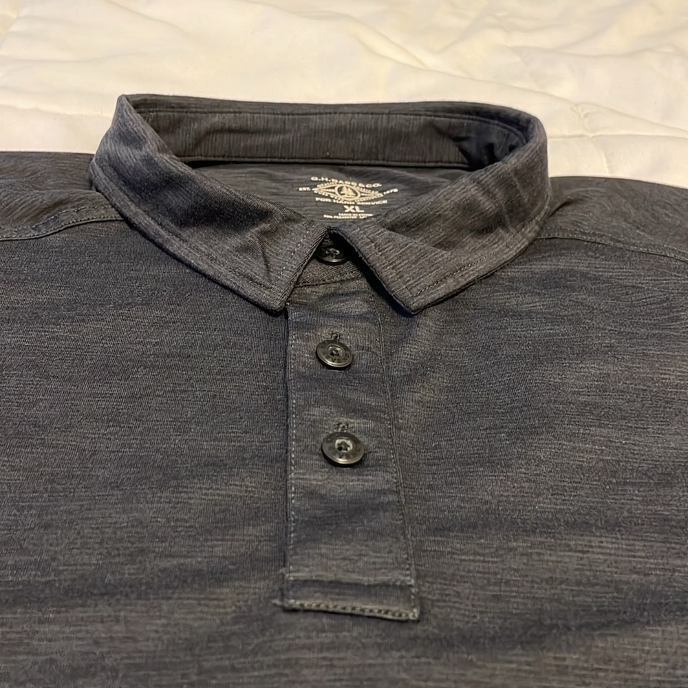 G.H. Gass & Co. black golf polo in 100% poly. Men's size XL. Like new condition. - Picture 2 of 11